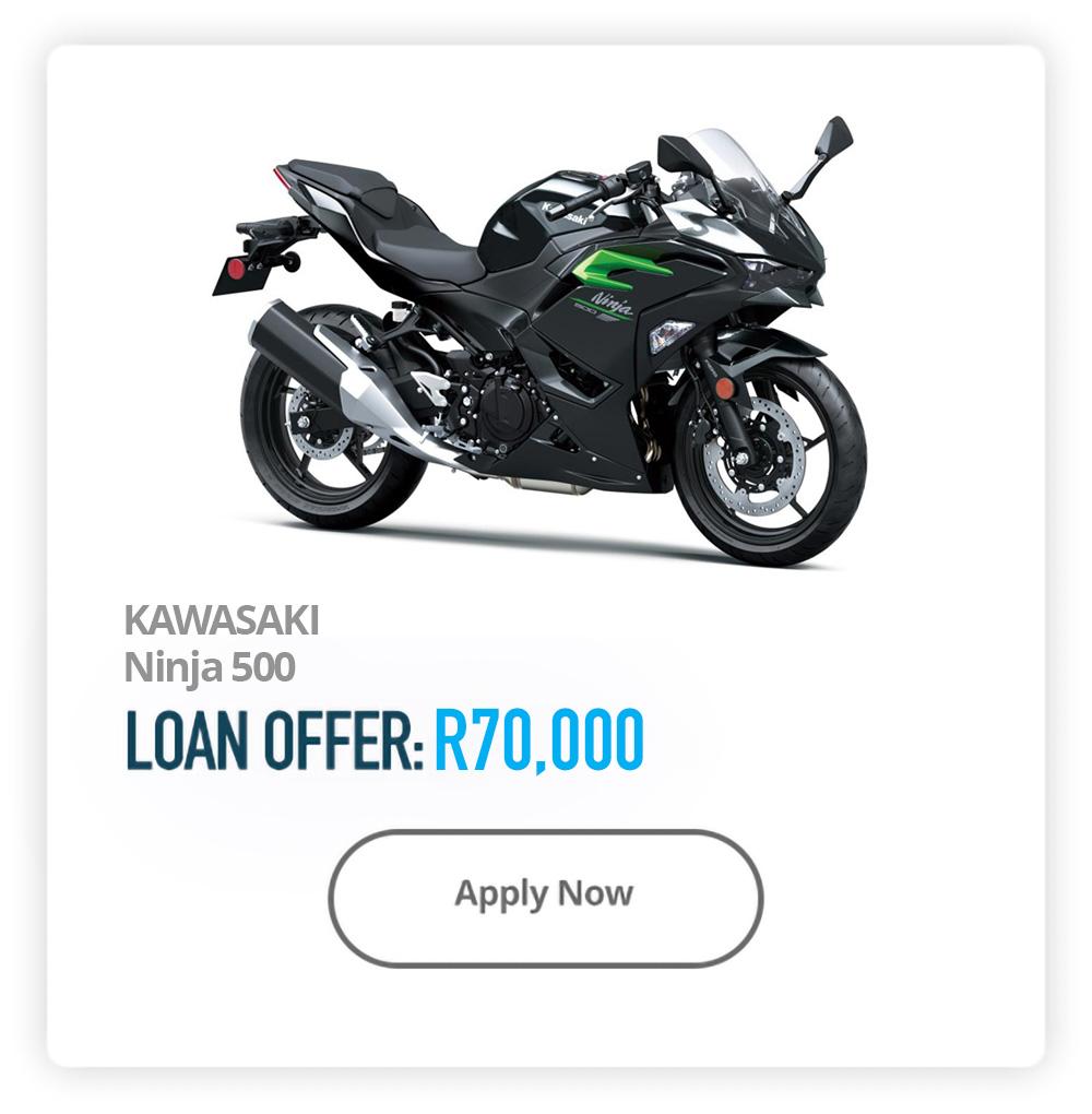 Loans Against Kawasaki Motorcycles in South Africa